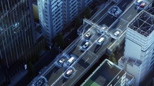 automotive sensing system concept. autonomous car. driver assistant system. adaptive cruise control.